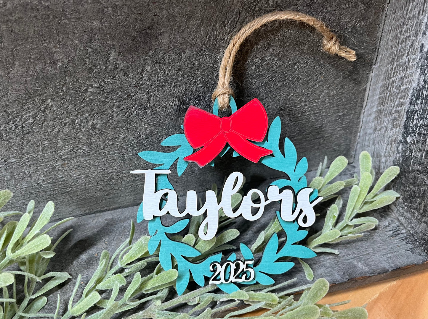 Personalized Wreath Ornament