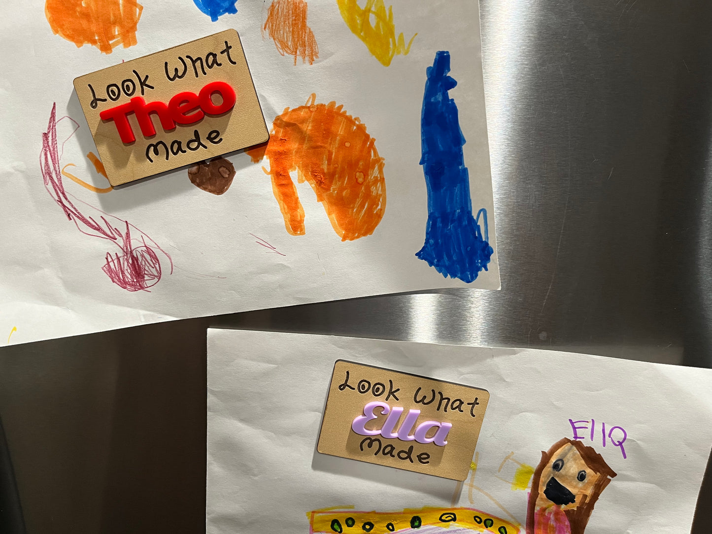 Personalized Kids Artwork Magnet | Custom Name "Look What I Made" Display