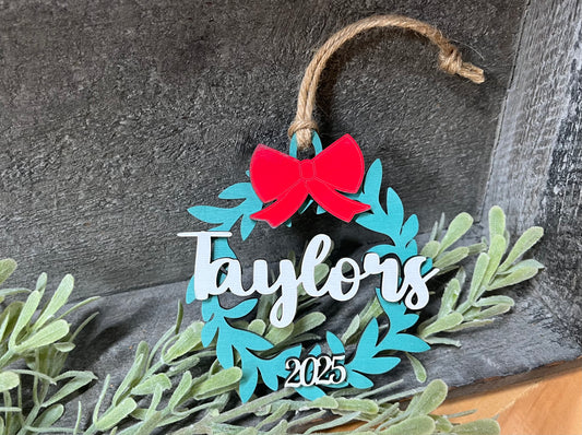 Personalized Wreath Ornament