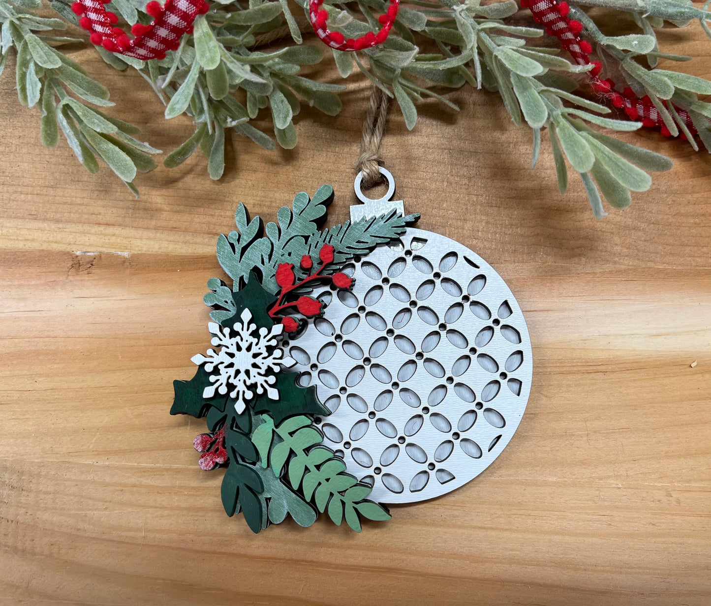 Mistletoe & Holly Ornament