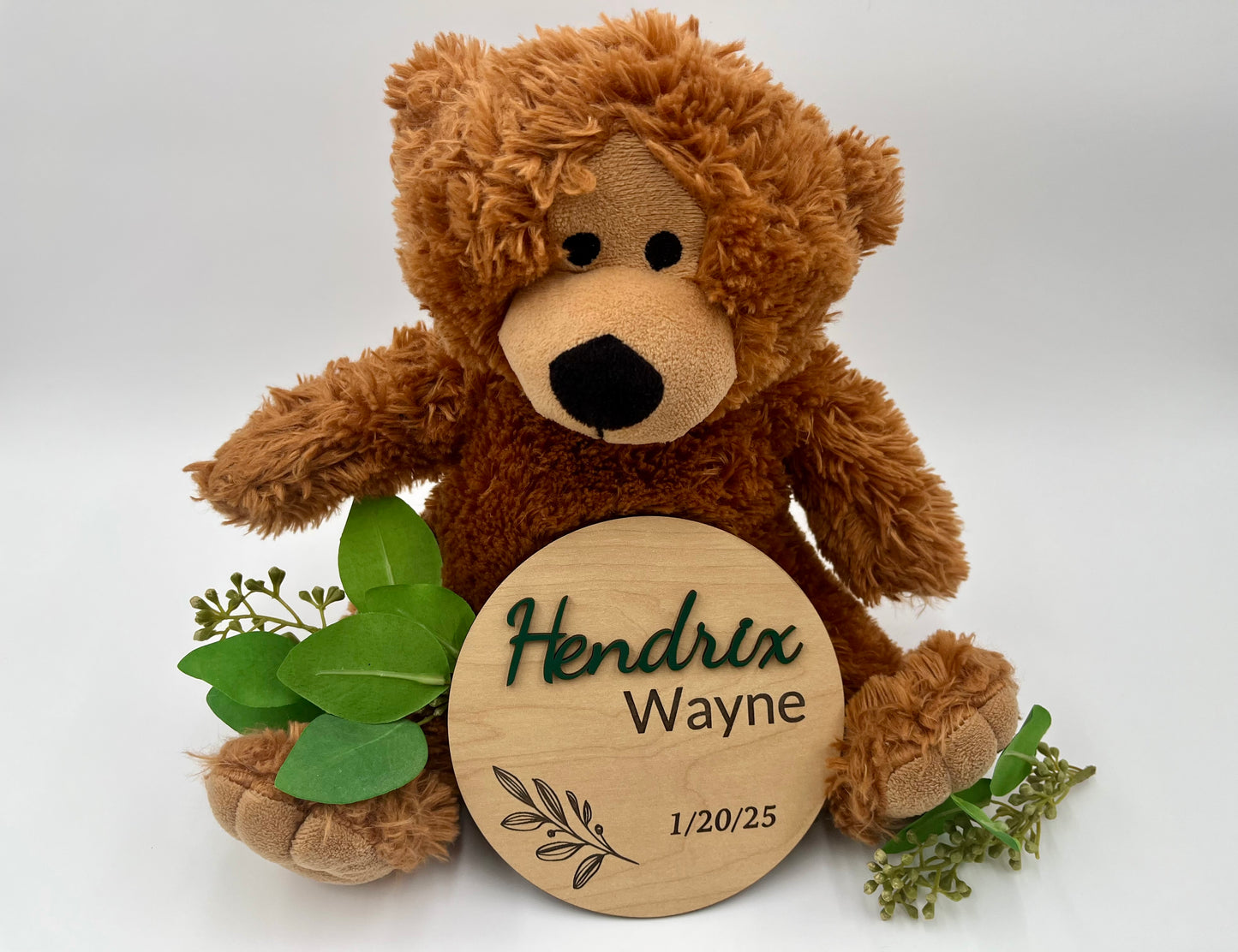 Personalized Baby Milestone Discs | Custom Birth Announcement & 1-12 Month Discs