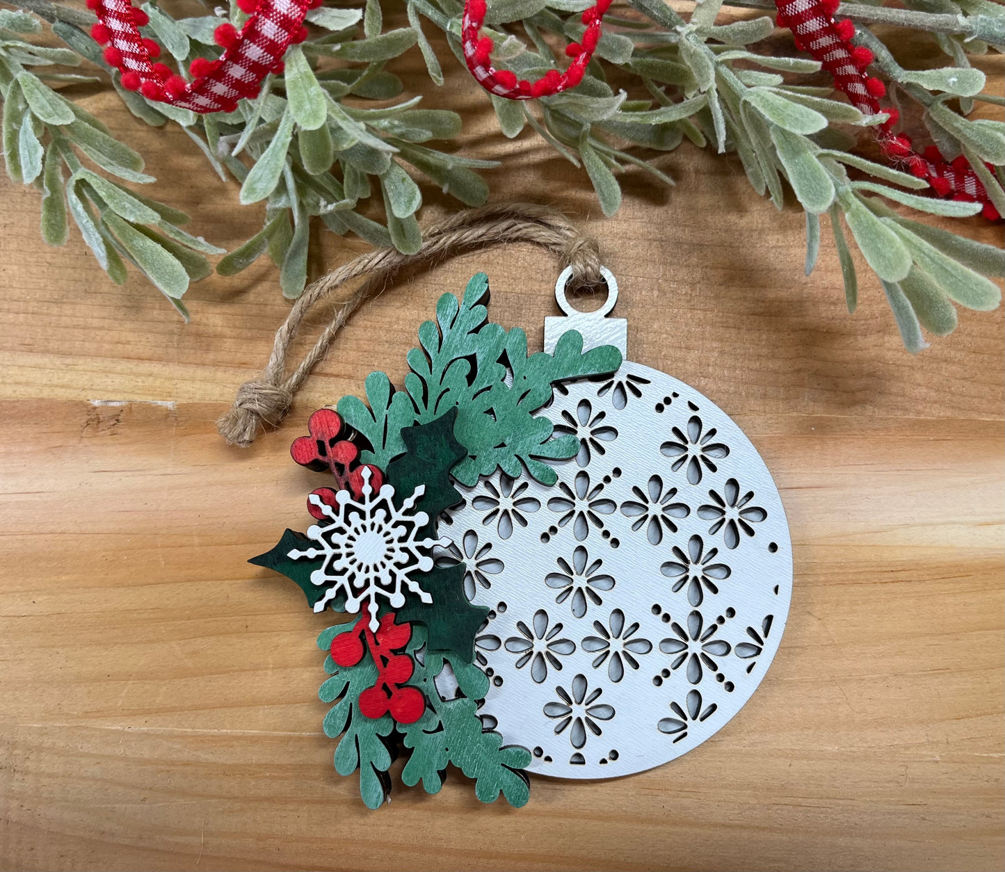 Mistletoe & Holly Ornament