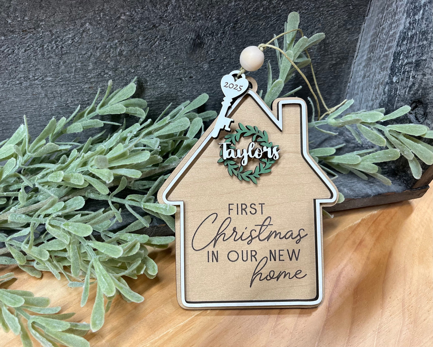 Personalized "First Christmas" House Ornament