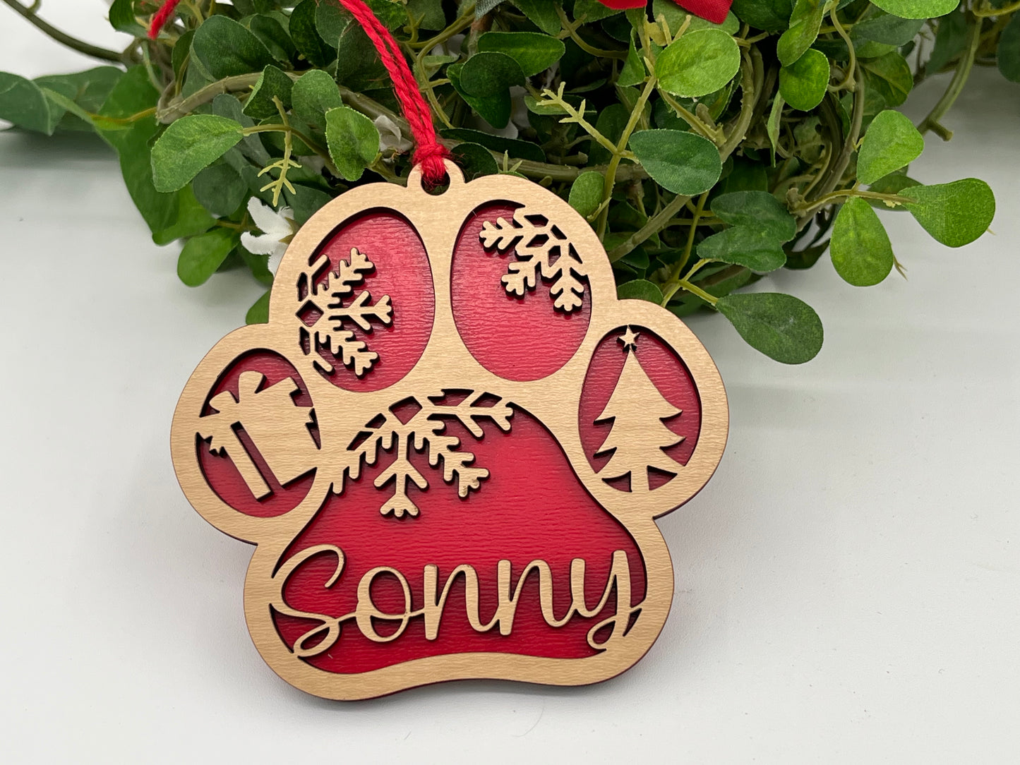 Personalized Pet Paw Ornament