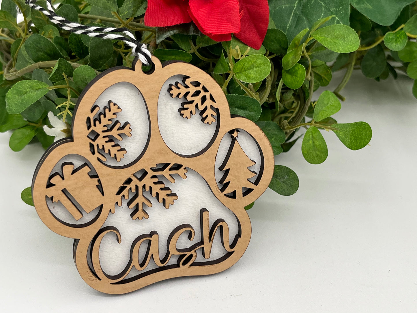 Personalized Pet Paw Ornament