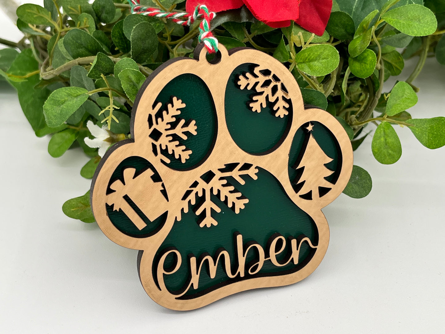 Personalized Pet Paw Ornament