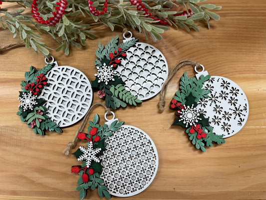 Mistletoe & Holly Ornament
