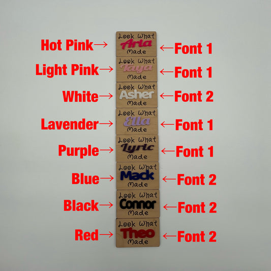 Personalized Kids Artwork Magnet | Custom Name "Look What I Made" Display