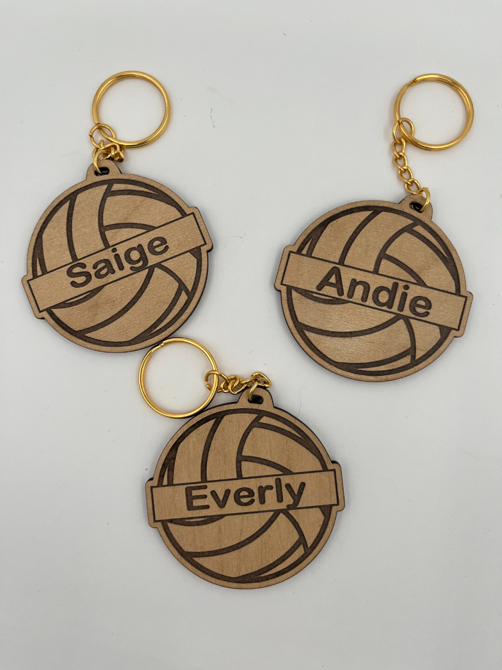 Personalized Volleyball Keychain